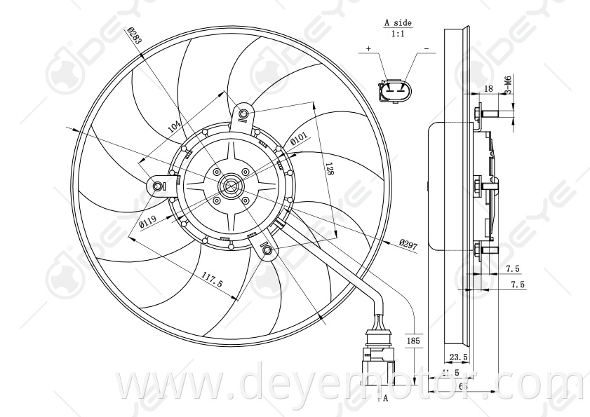 1K0959455Q ET DH 3C0 959 455G cooling radiator fans for A3 TT VW RABBIT GOLF SKODA OCTAVIA